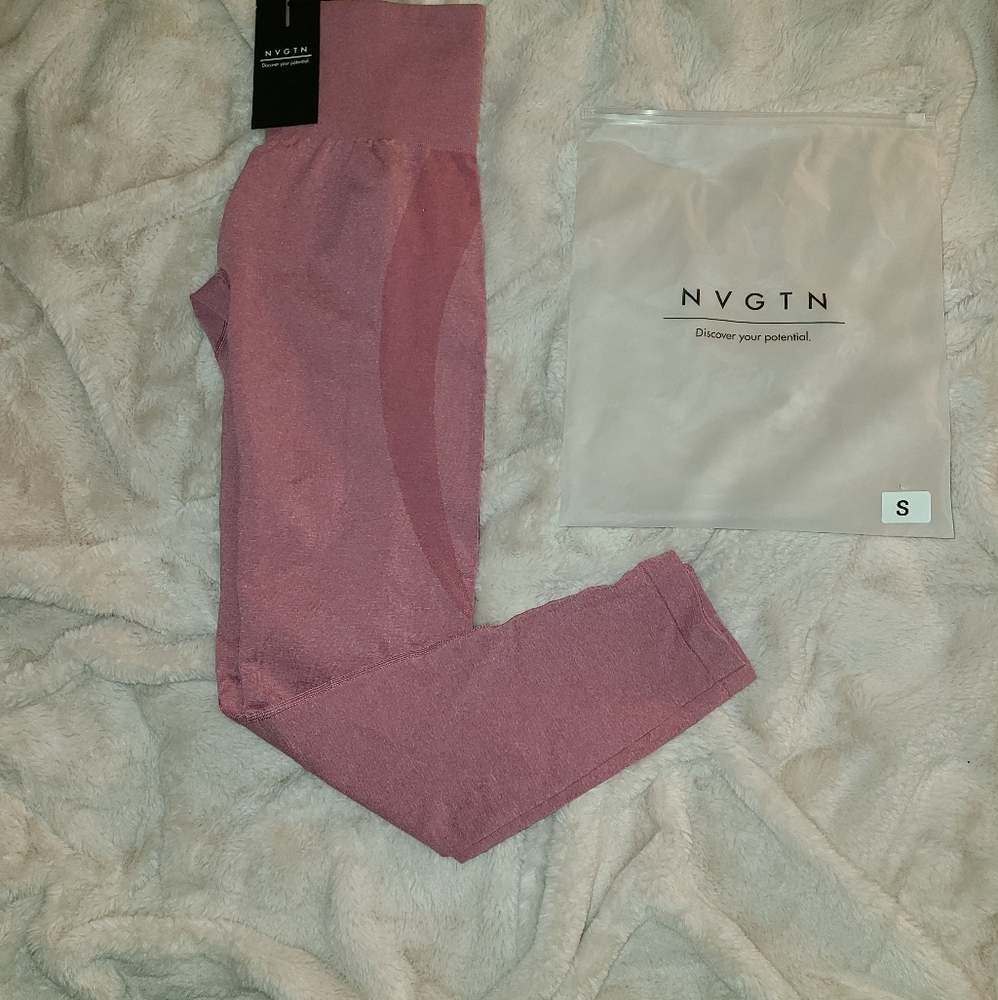 Nvgtn Pastel Pink Contour Seamless Leggings